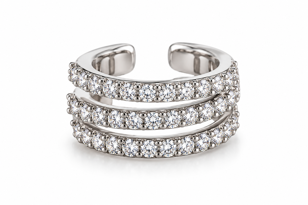 Earcuff a file di strass