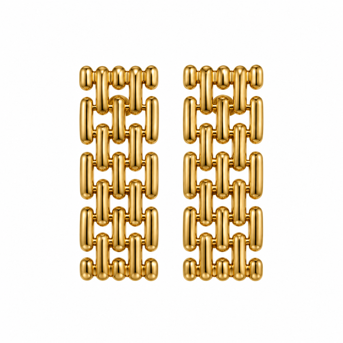 Orecchino  a maglia larga cascata