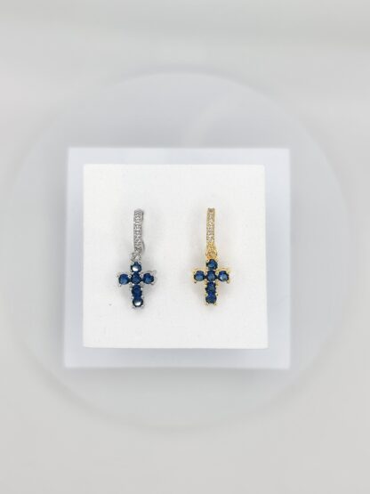 cerchietto croce blu