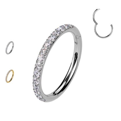 Piercing cerchietto con strass