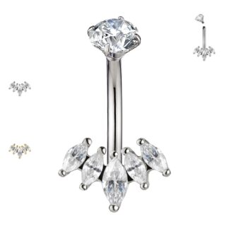 Piercing corona con cristalli