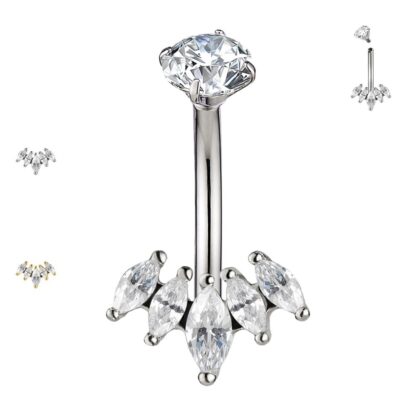 Piercing corona con cristalli