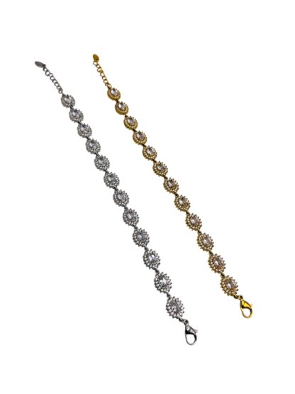 Bracciale zirconi ovali
