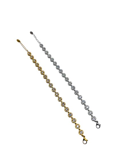 Bracciale zirconi rotondi piccoli