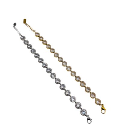 Bracciale zirconi rotondi grandi